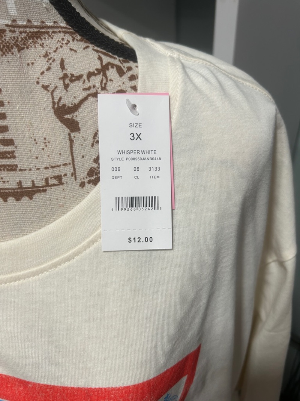 Budweiser Cream Tee with Red & Blue Label Graphic - Picture 2 of 3